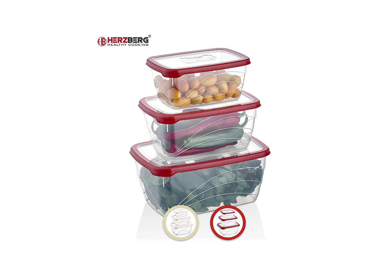 Herzberg HG-L771 : Coffret 3 pièces Extra Deep Bio Saver Ivoire