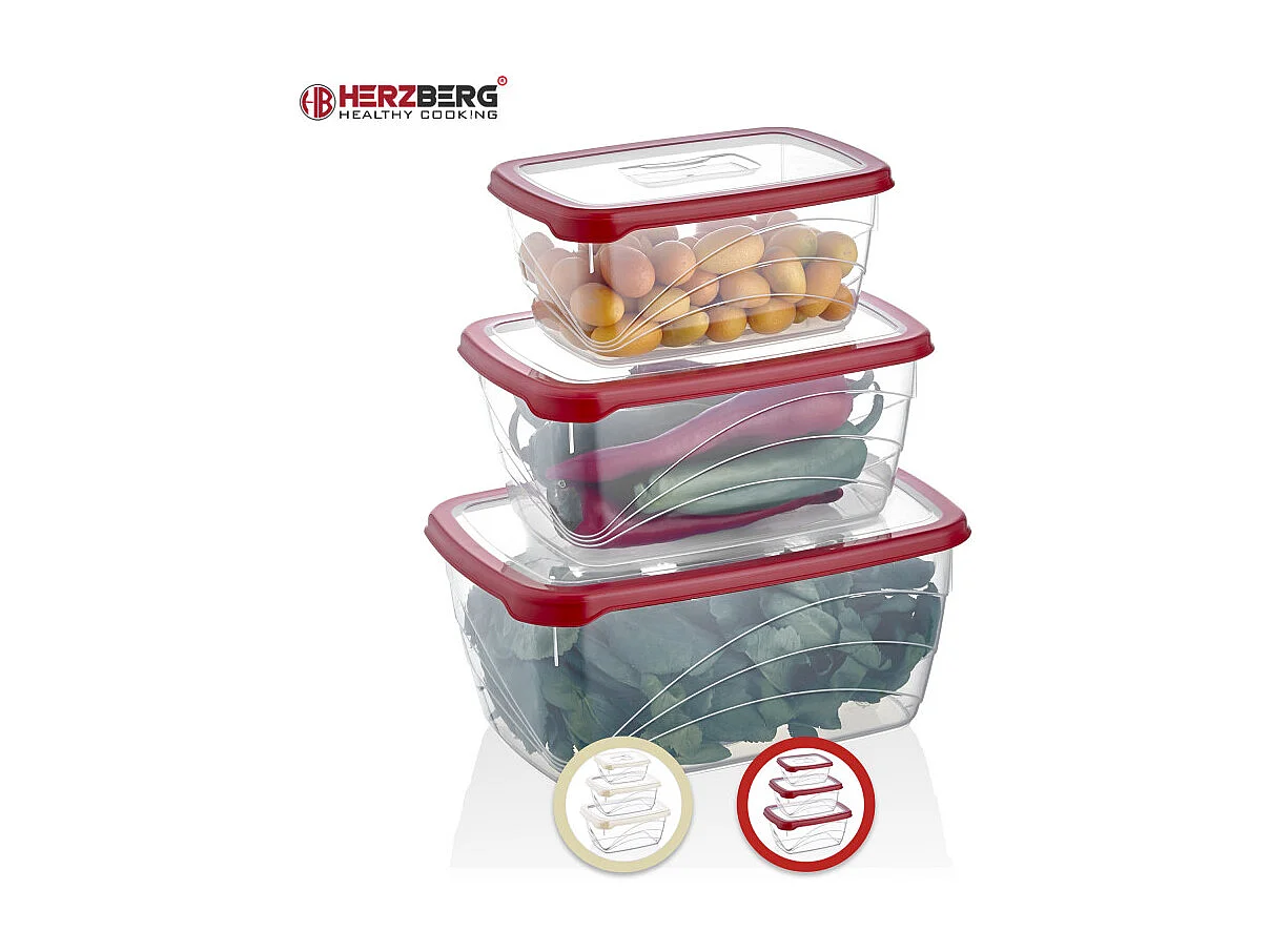 Herzberg HG-L771 : Coffret 3 pièces Extra Deep Bio Saver Ivoire
