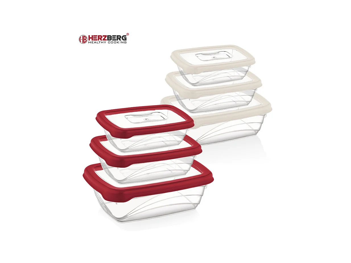 Herzberg HG-L764 : Coffret 3 pièces Bio Saver Rouge