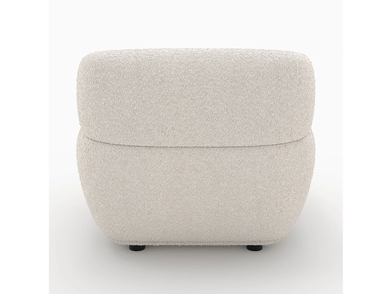 Poltrona in tessuto bouclé bianco - Teddy