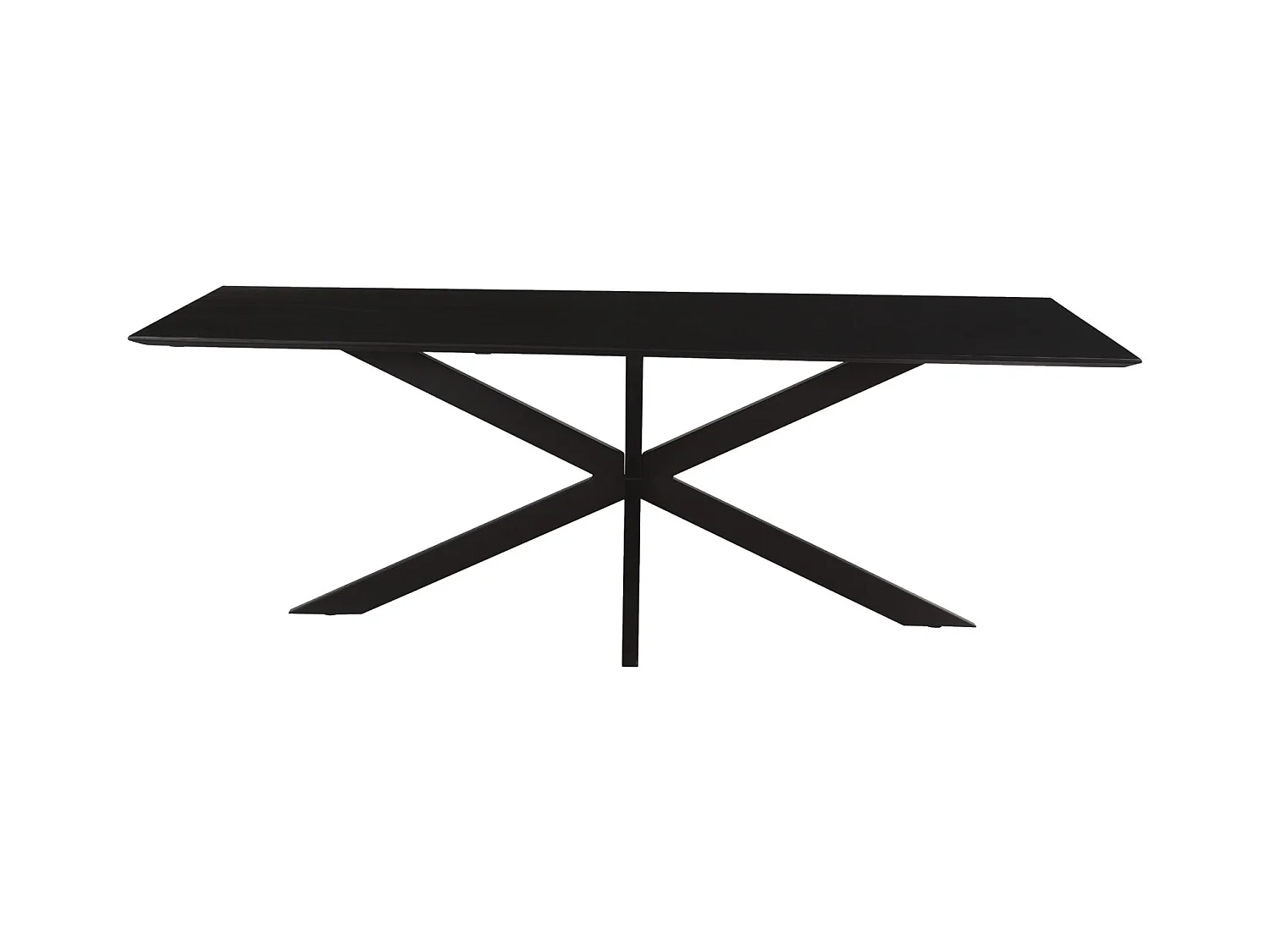 URBAN-Table à manger 8/10 personnes 220 cm en bois massif noir