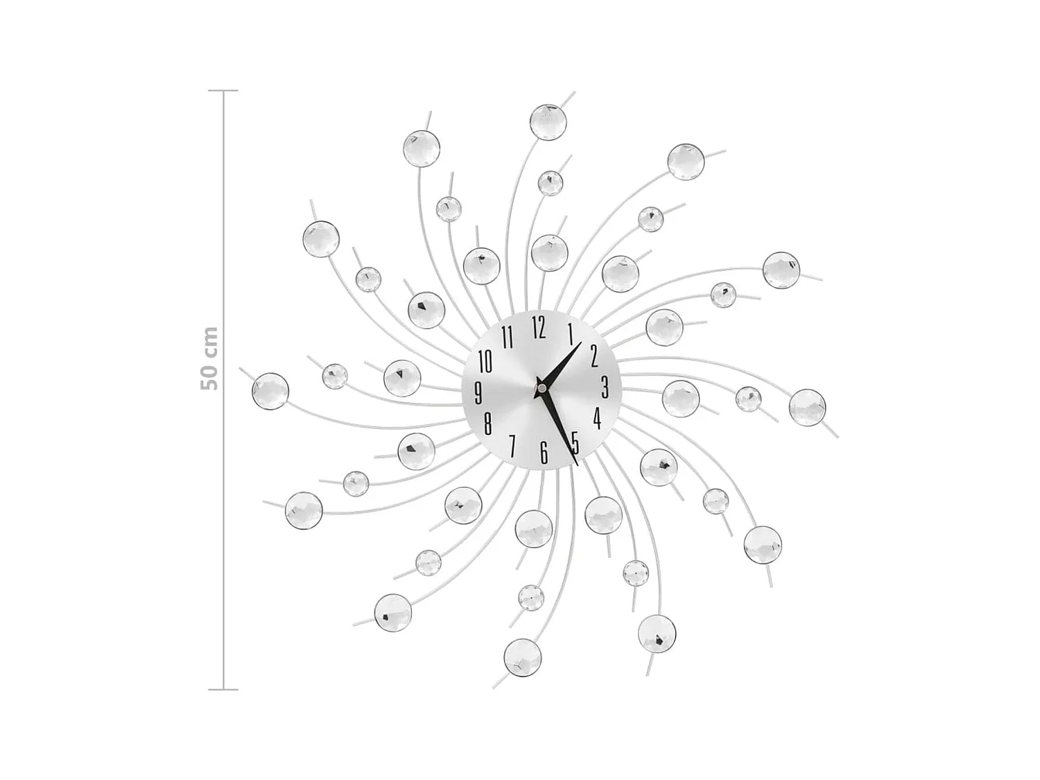 Horloge murale avec mouvement à quartz Design moderne 50 cm