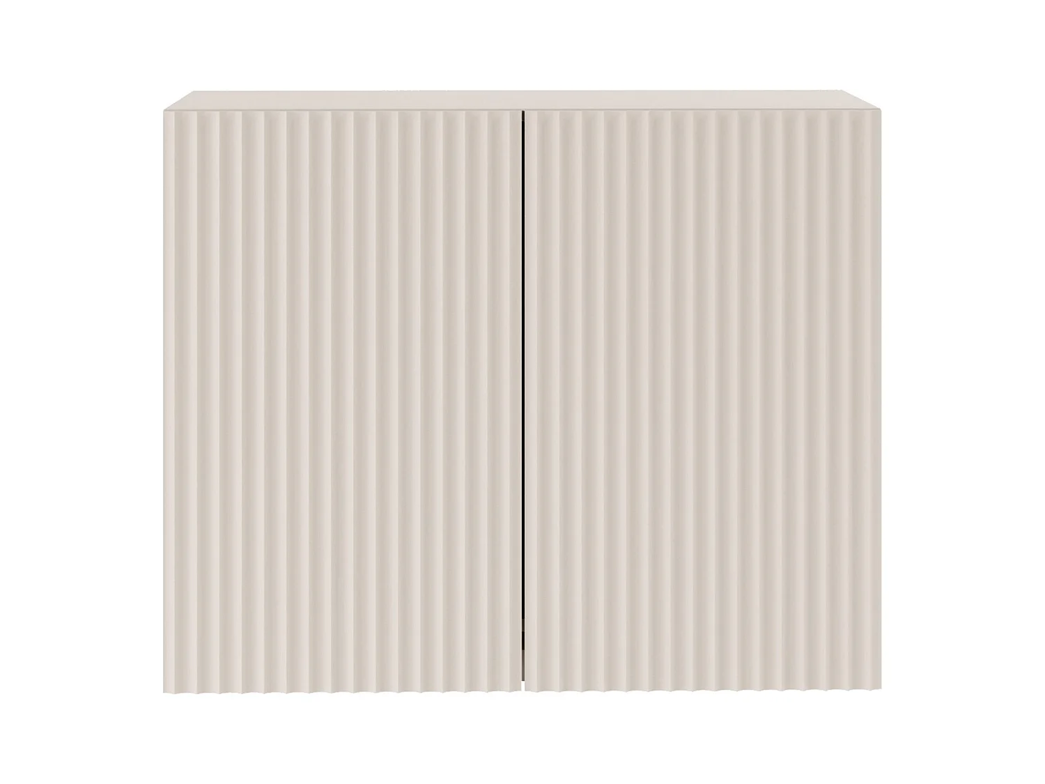 Buffet avec façades à lamelles – 2 portes – beige cachemire – 100 cm – SUNDS