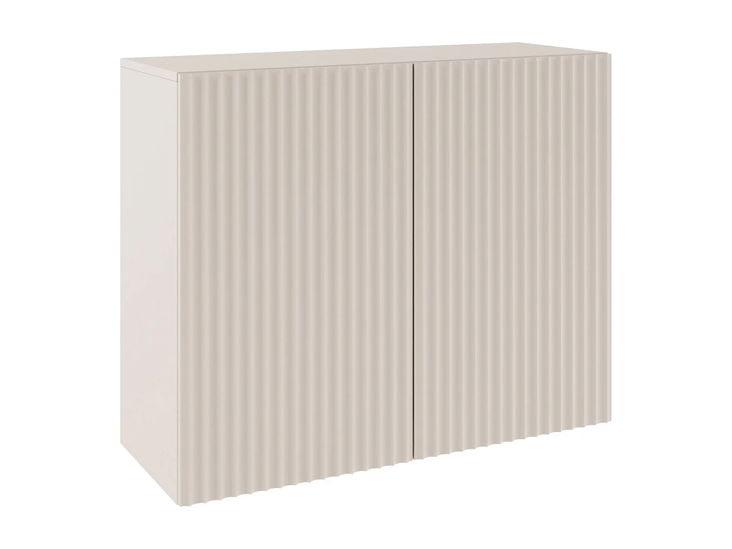 Madia con frontali a lamelle scanalate – 2 ante – beige cashmere – 100 cm – SUNDS