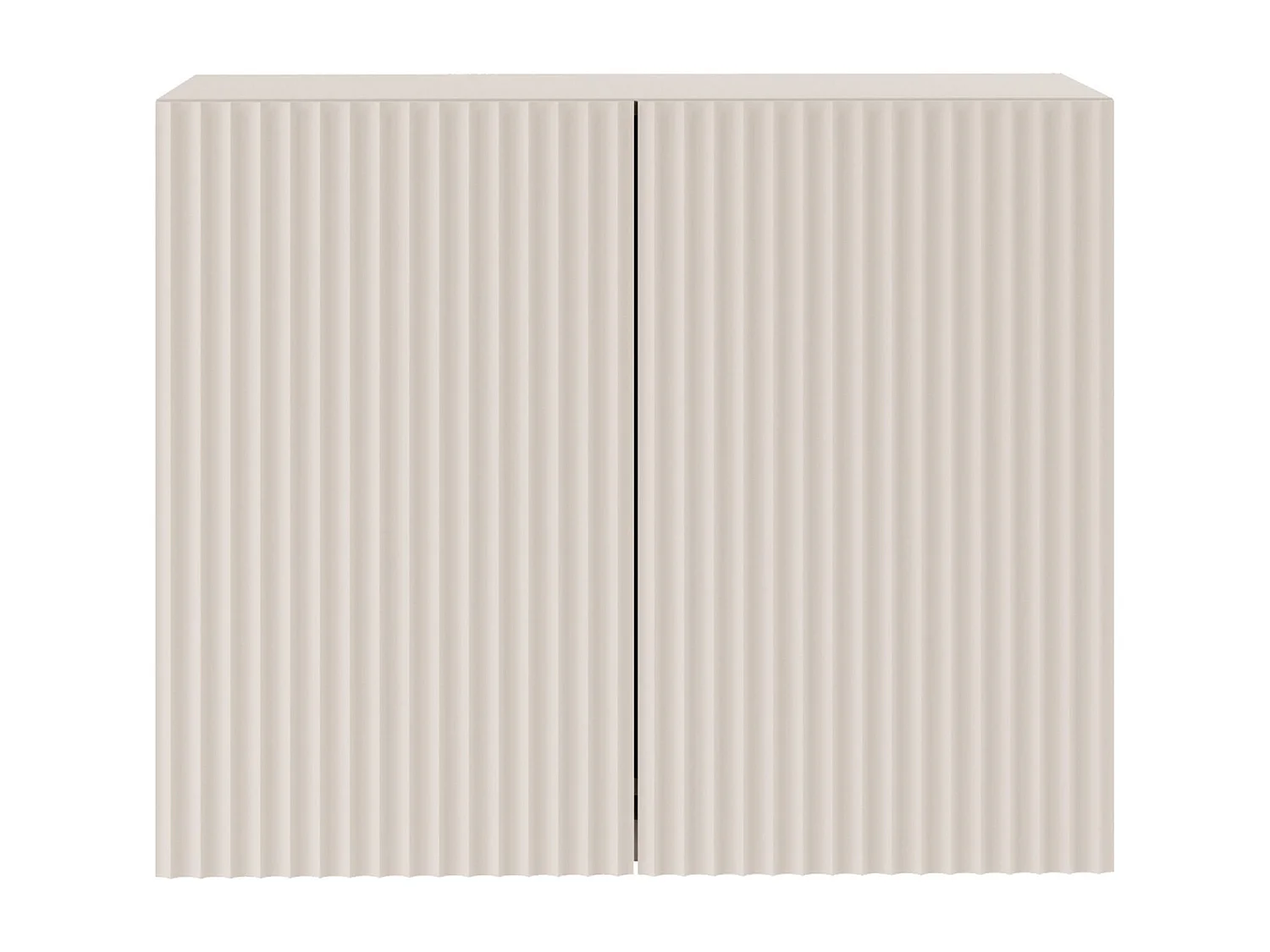 Madia con frontali a lamelle scanalate – 2 ante – beige cashmere – 100 cm – SUNDS