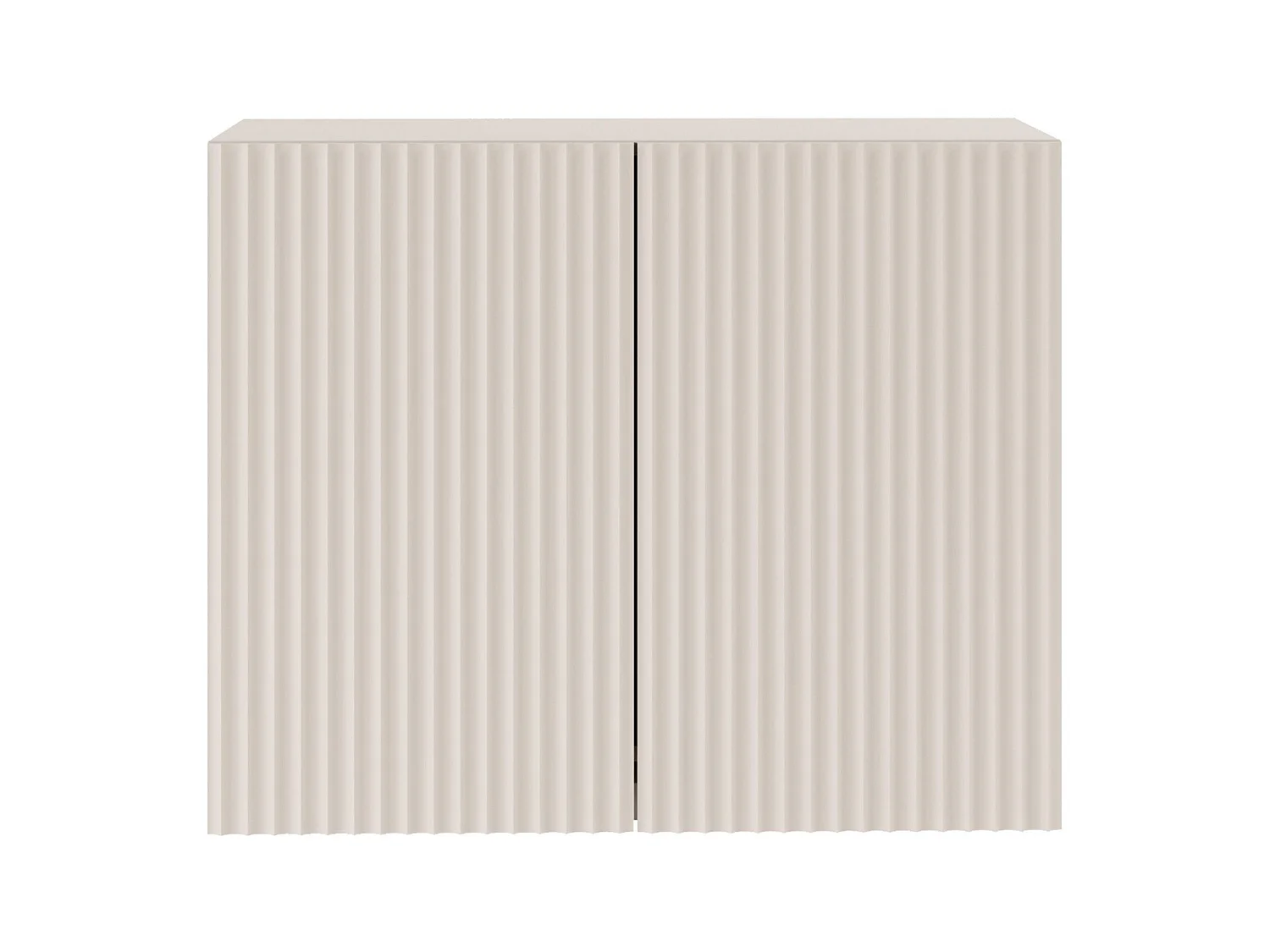 Buffet avec façades à lamelles – 2 portes – beige cachemire – 100 cm – SUNDS