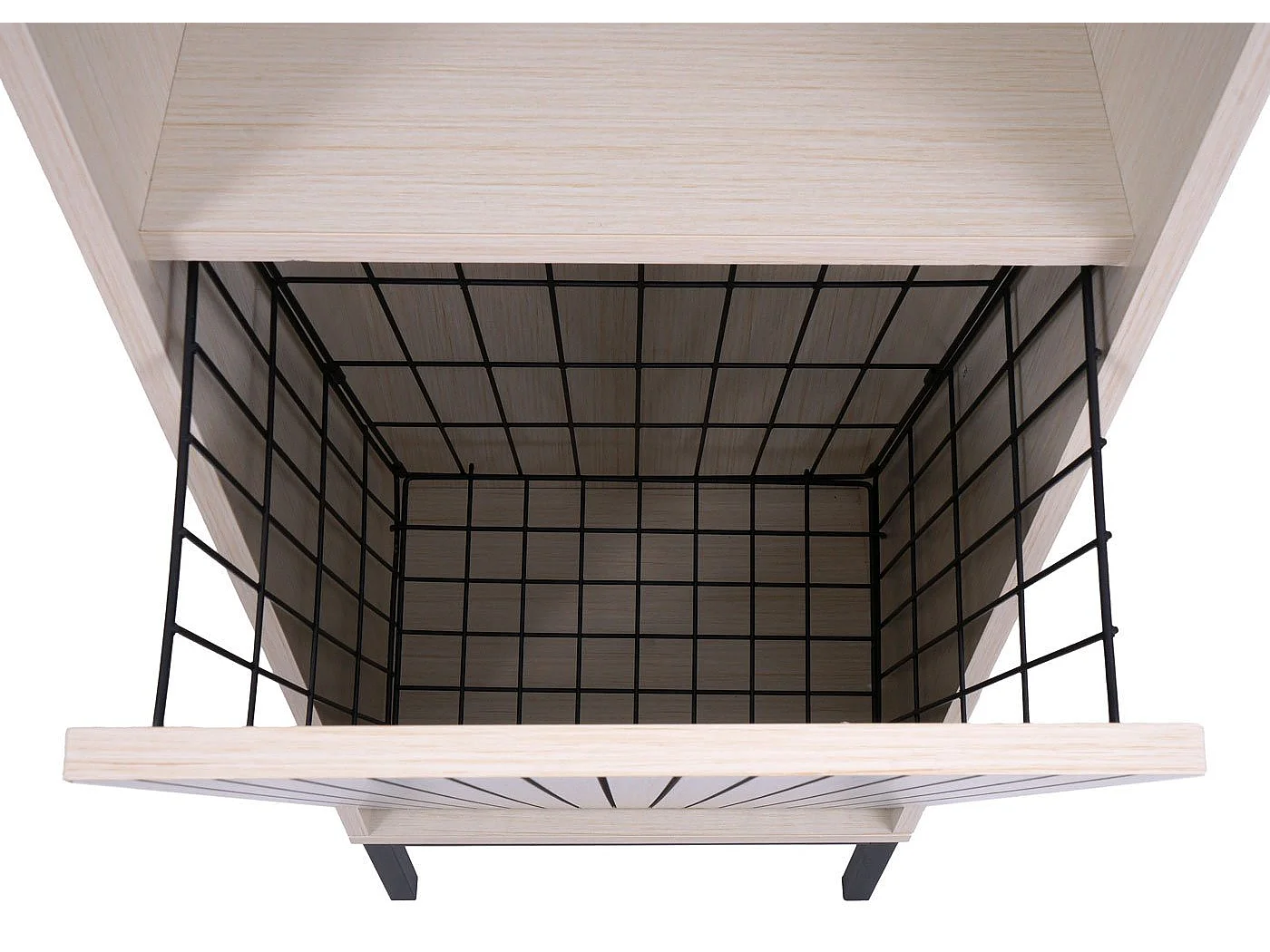 Hochschrank MCW-O42, Holzoptik beige