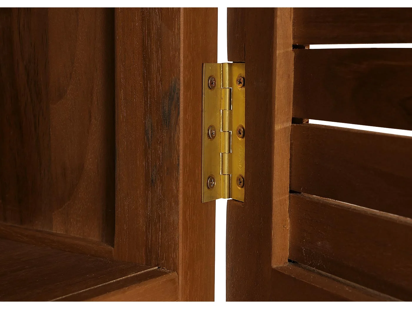 Teak-Hochschrank MCW-M87, Badschrank Badregal Badezimmer, hochwertiges B-Grade-Teak (Kernholz, 20-30 Jahre), 180x40cm