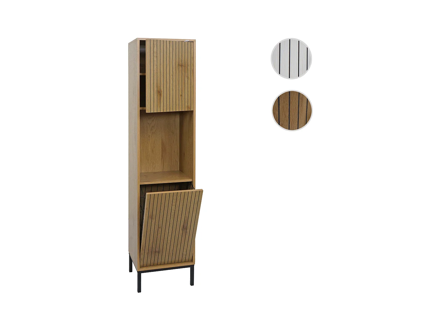 Szafka wysoka MCW-O42,  wygląd drewna naturalnego