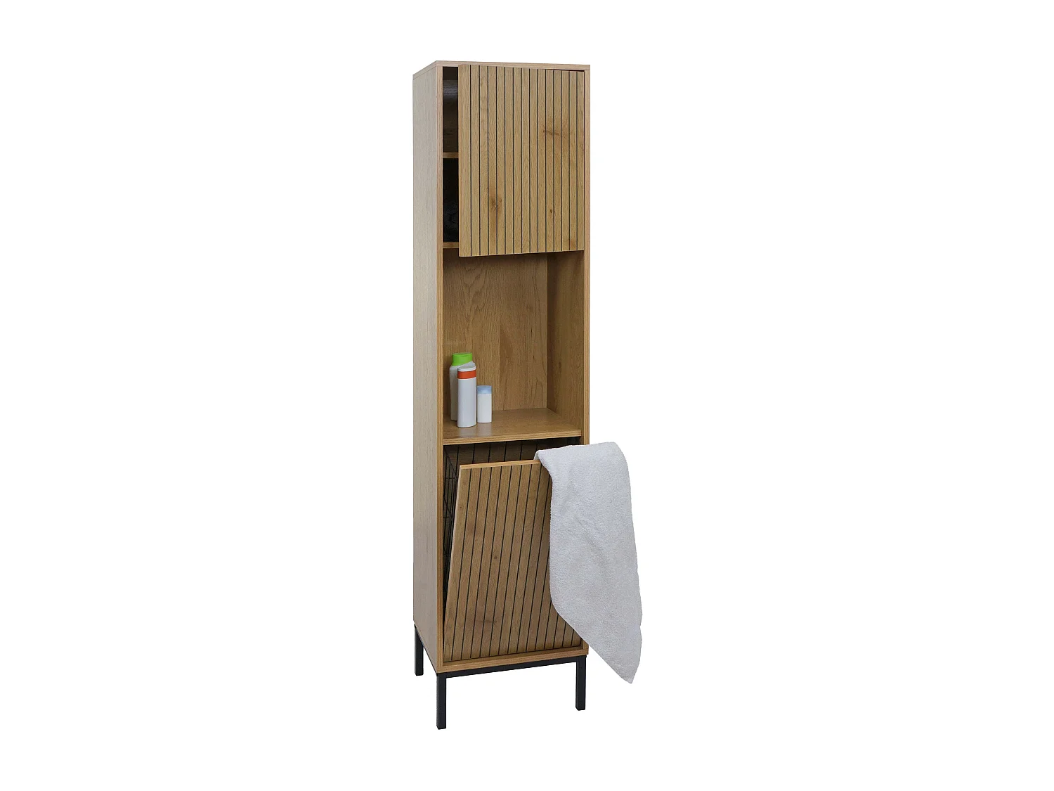 Hochschrank MCW-O42, Holzoptik natur