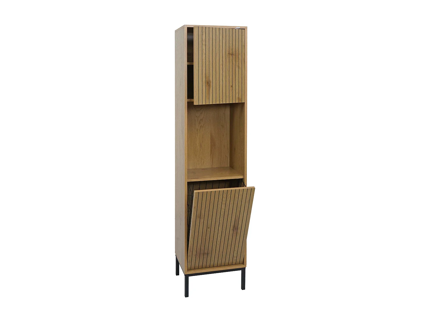 Hochschrank MCW-O42, Holzoptik natur
