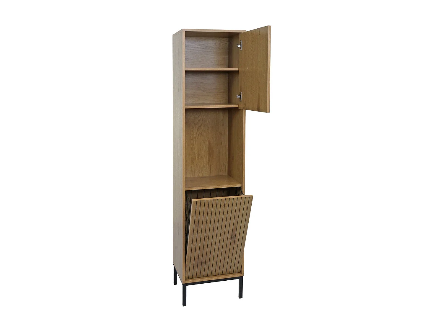 Hochschrank MCW-O42, Holzoptik natur