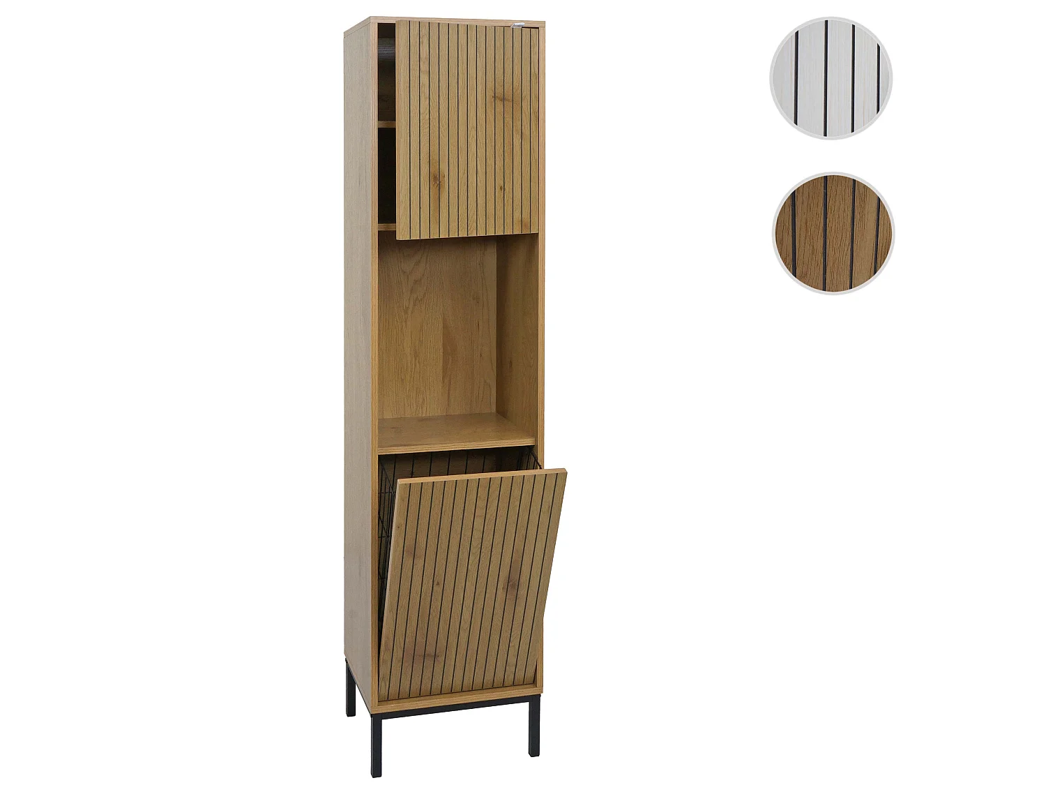 Armoire haute MCW-O42,  aspect bois naturel