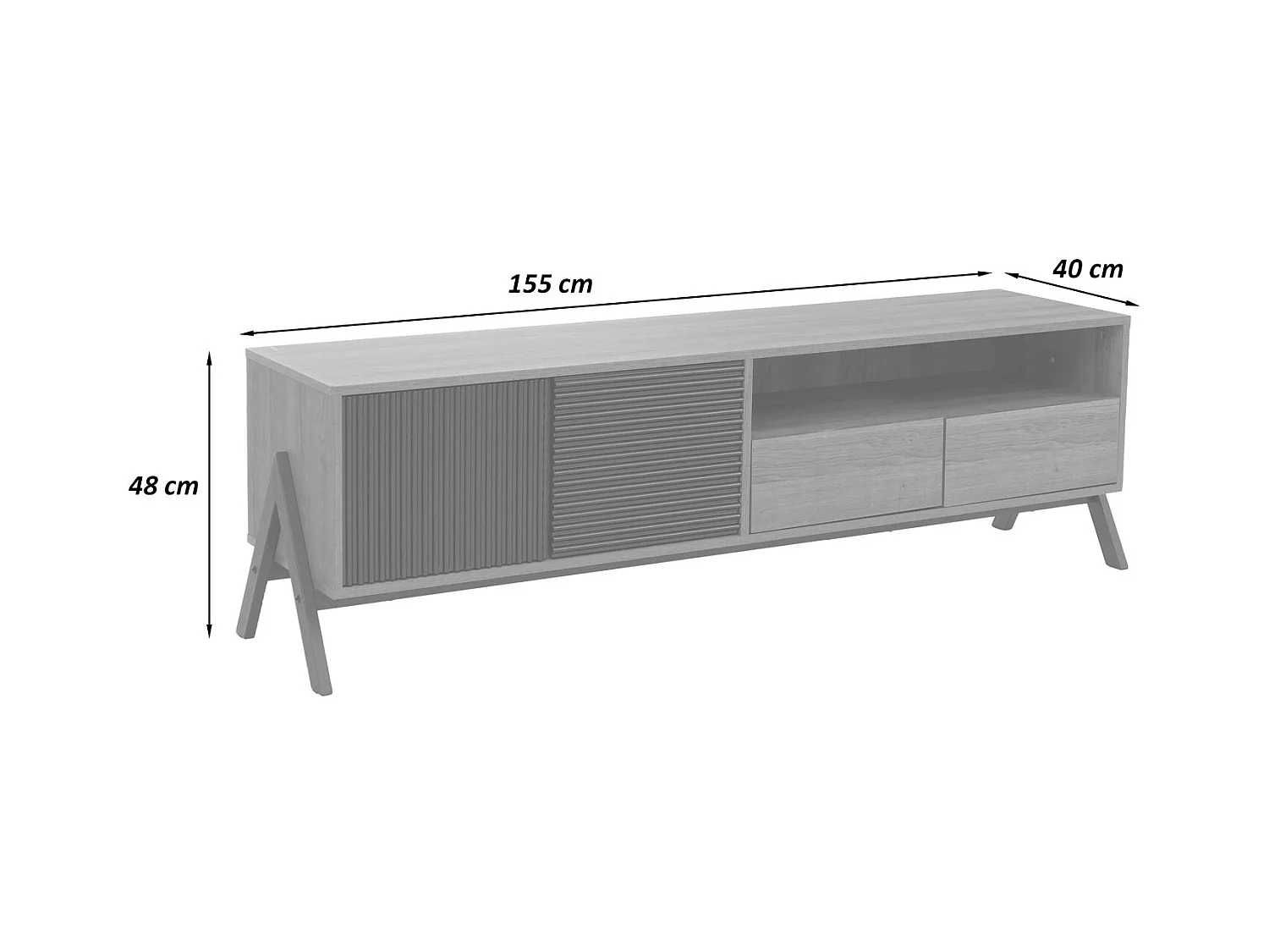 Meuble TV MCW-O40,  naturel