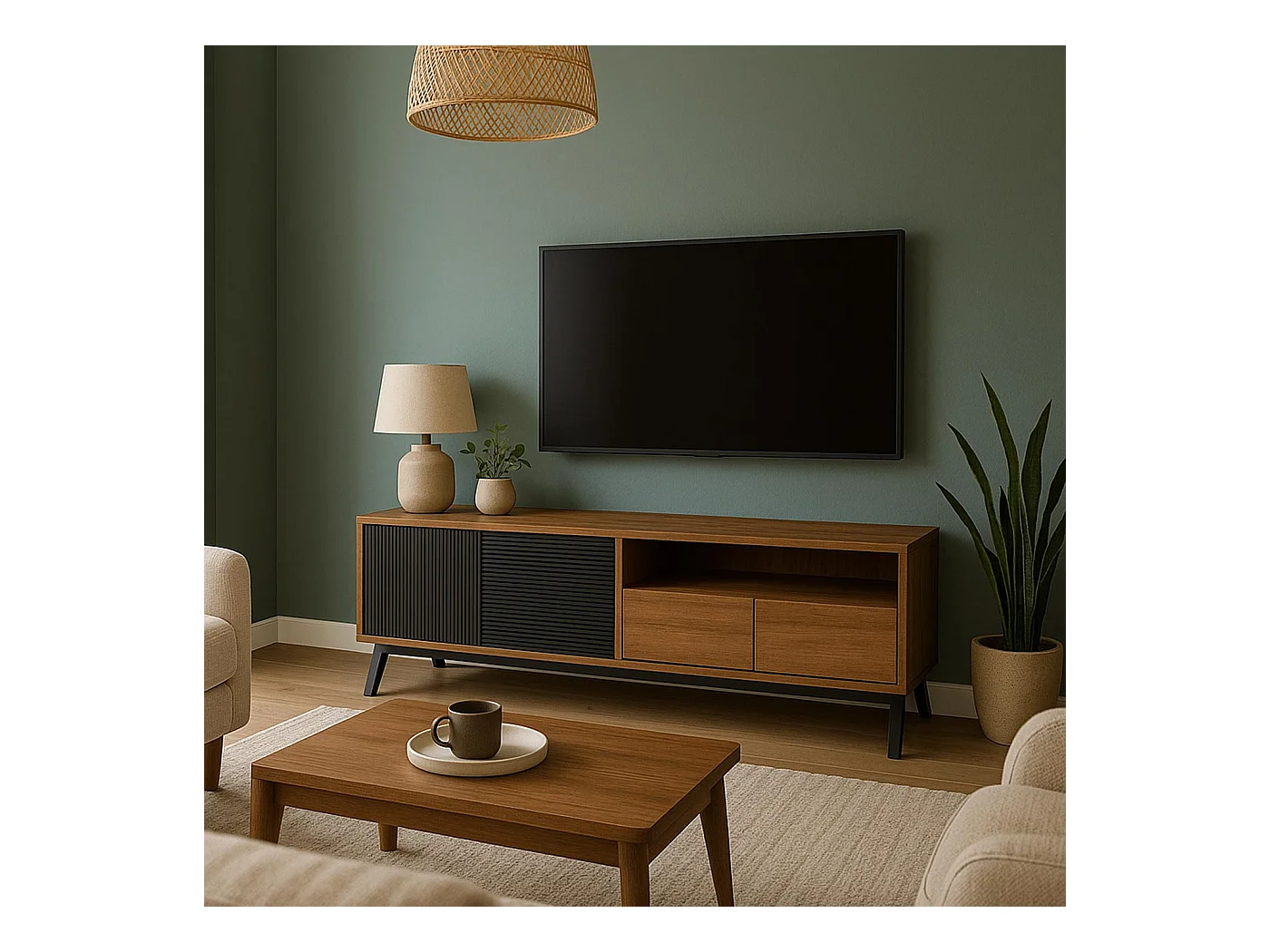Meuble TV MCW-O40,  naturel