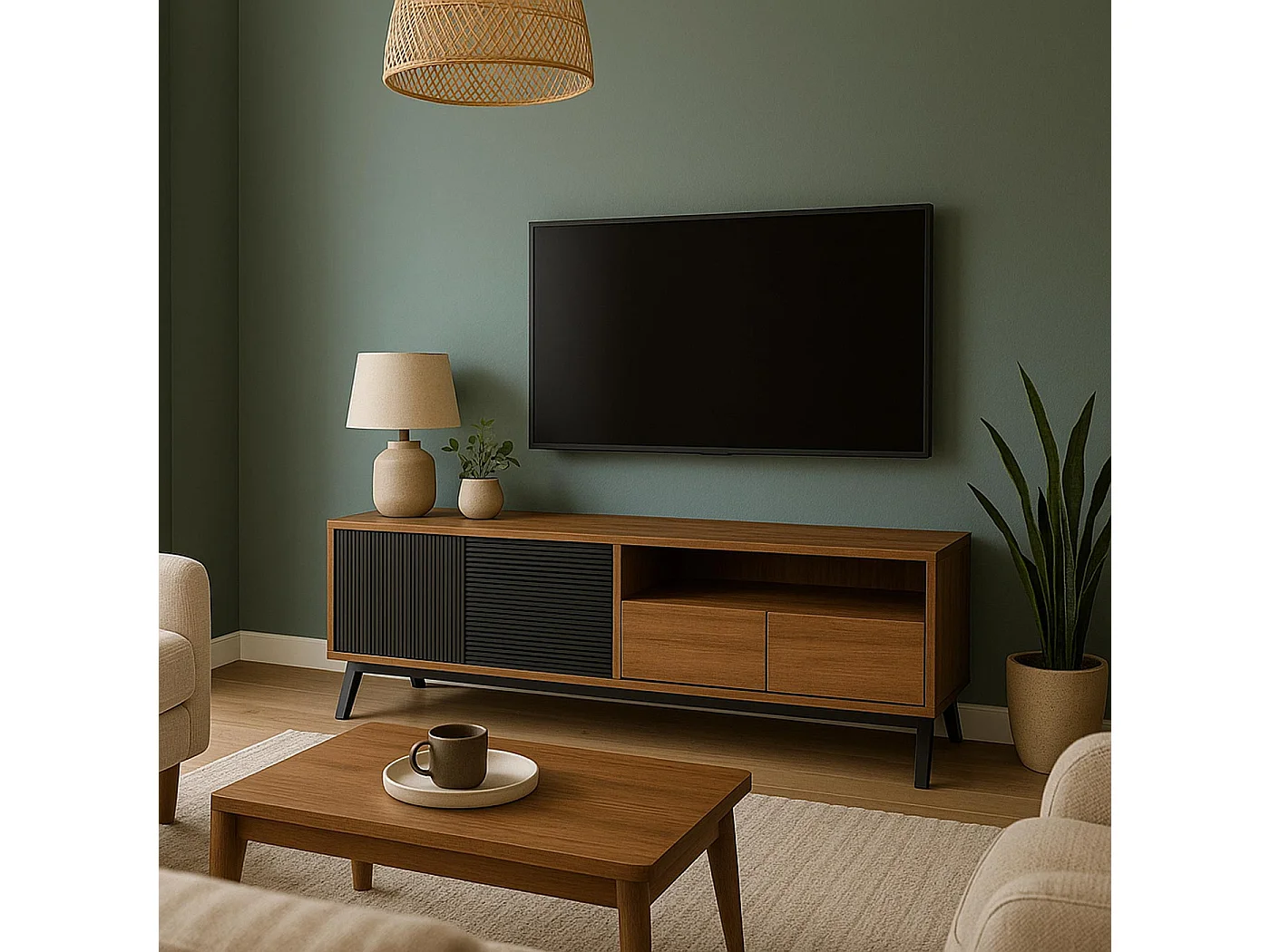 TV Stand MCW-O40,  natural