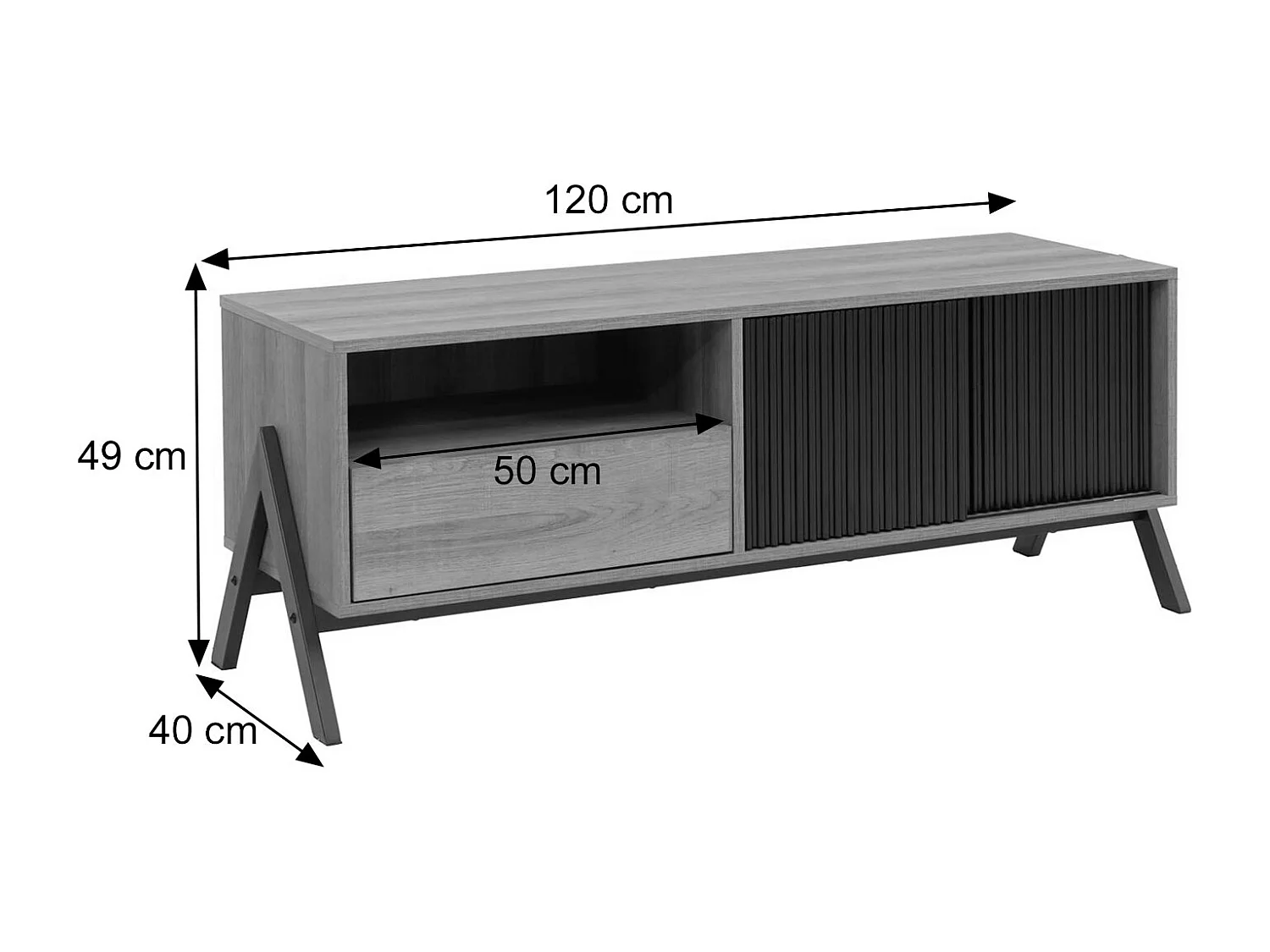 TV-rek MCW-O40,  walnootlook