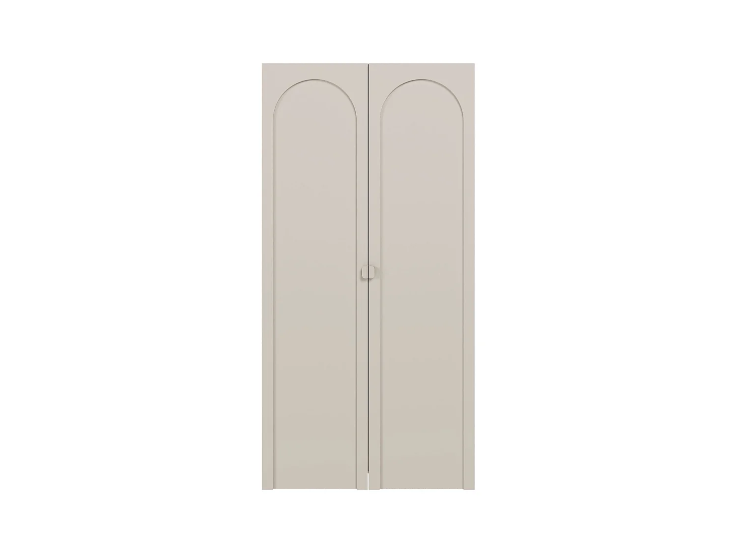 Armoire 2 portes à façades cintrées – 100 cm – gris cachemire – Arkadia