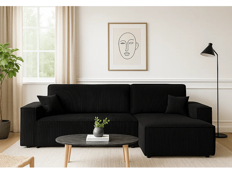 Narożnik DENIS L z funkcją spania 135x200 Poso 135