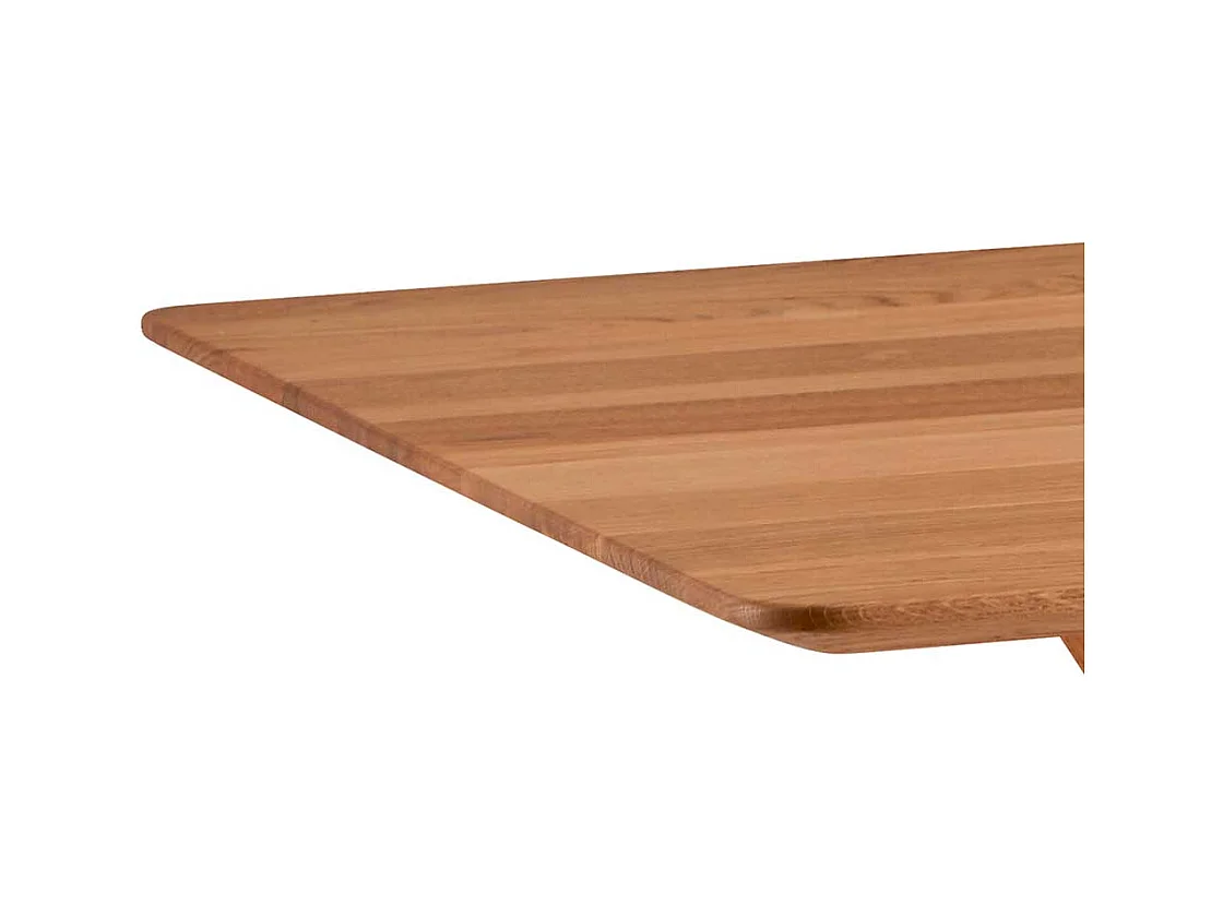 Holztisch Massiv aus Wildeiche modernem Vierfußgestell