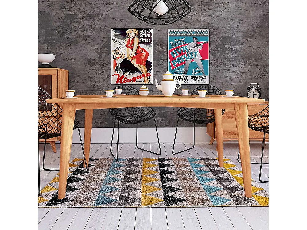 Holztisch aus Kernbuche Massivholz 80 cm tief