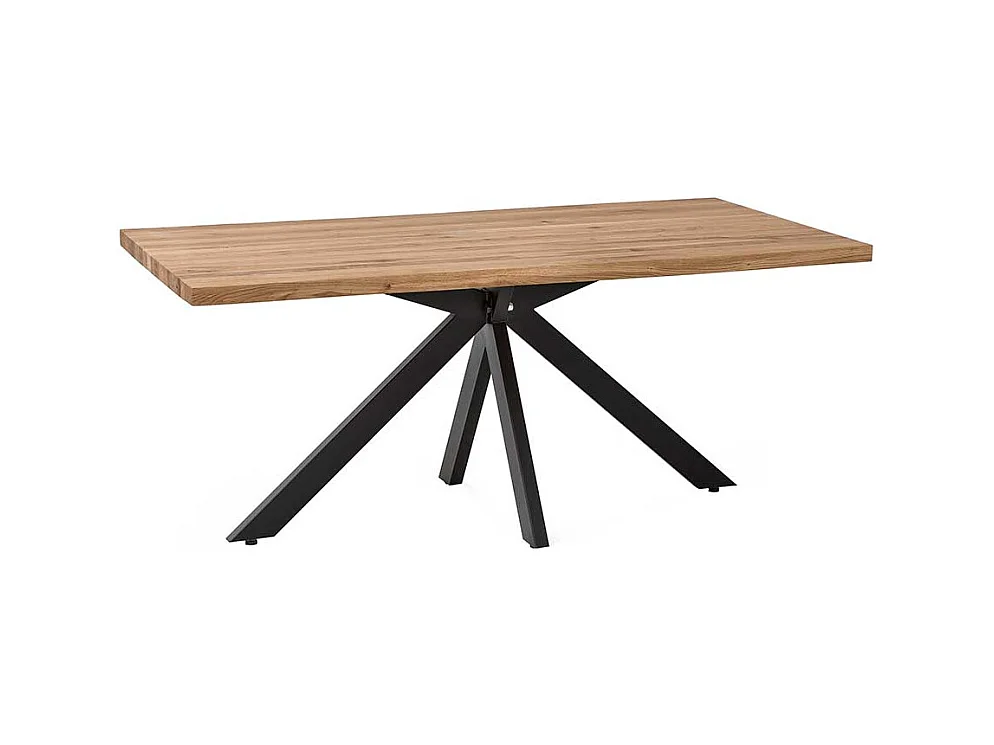 Küchentisch aus Eiche Massivholz und Metall modern