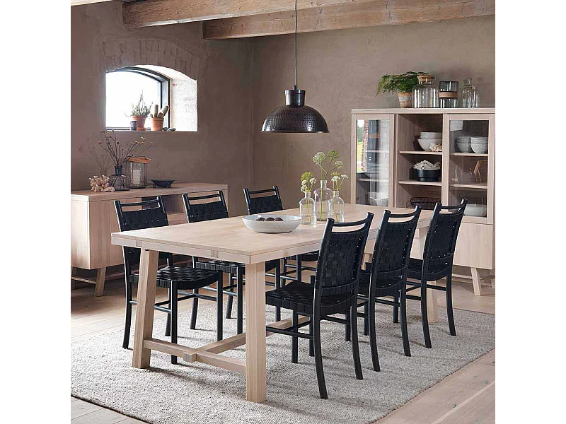 Esszimmertisch in Eiche White Wash massiv