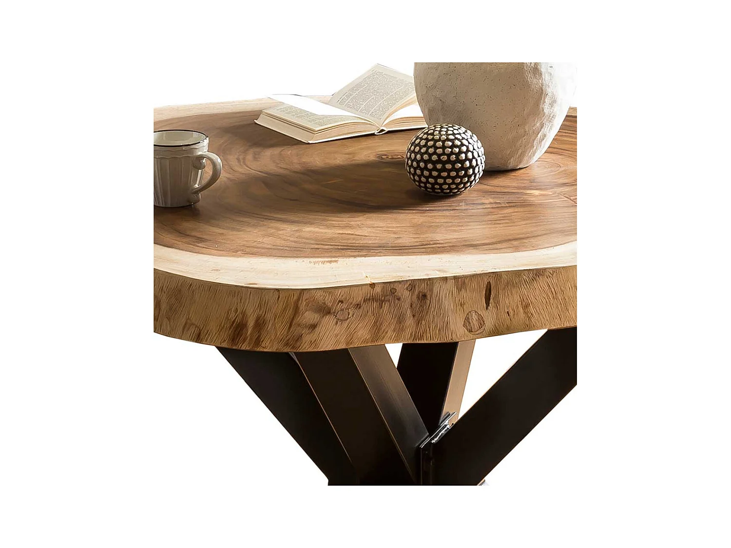 Massivholztisch Tisch Massivholz im Industry und Loft Stil mit Spider Gestell