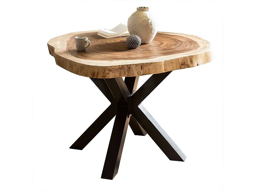 Massivholztisch Tisch Massivholz im Industry und Loft Stil mit Spider Gestell