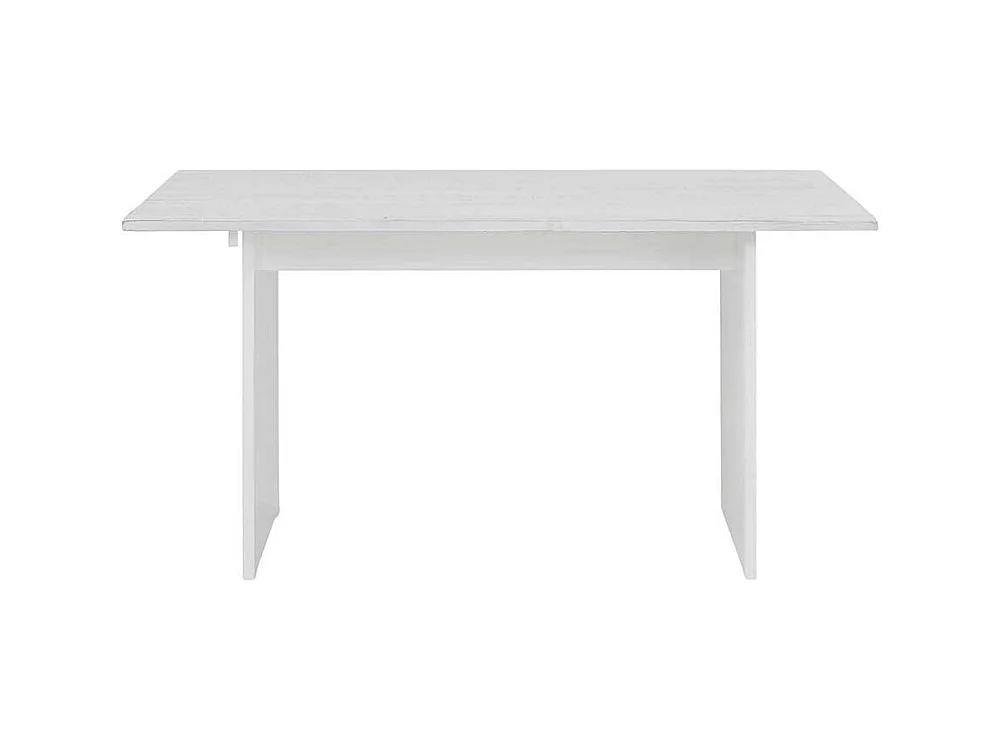 Wangen Esstisch in Weiß lasiert Kiefer teilmassiv