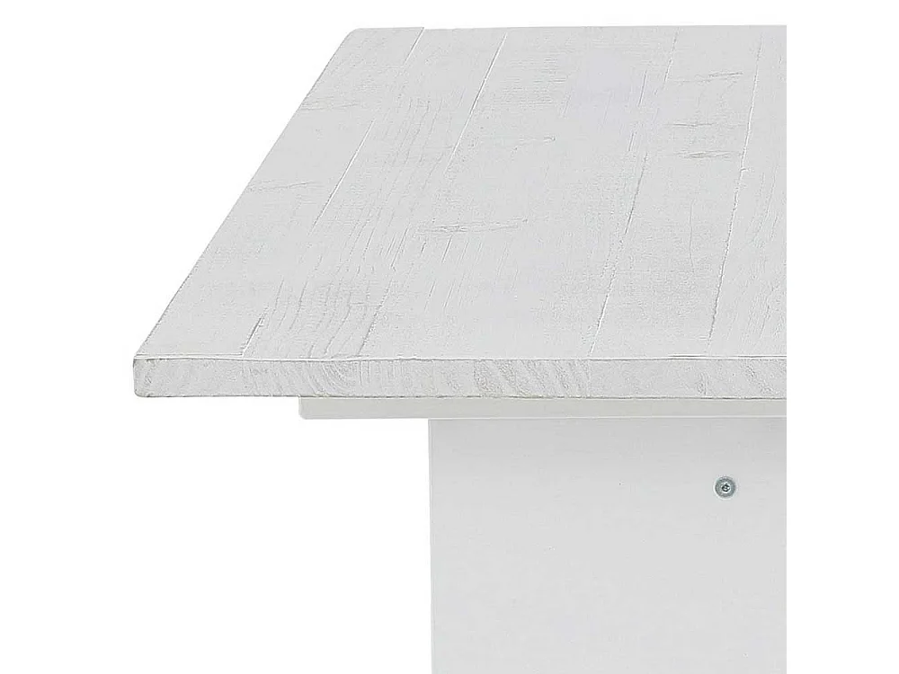 Wangen Esstisch in Weiß lasiert Kiefer teilmassiv