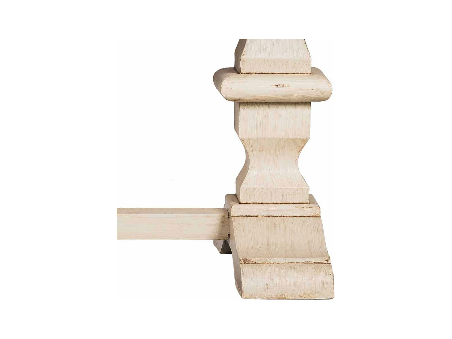 Esszimmertisch in Creme Weiß Teakholz furniert