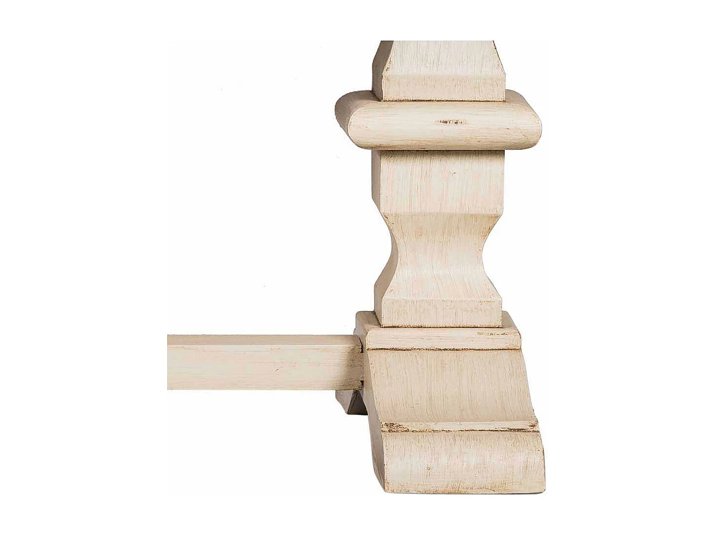 Esszimmertisch in Creme Weiß Teakholz furniert