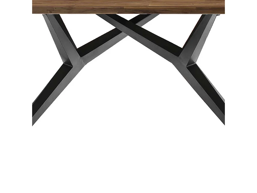 Designeresstisch aus Recyclingholz und Metall Industry und Loft Stil