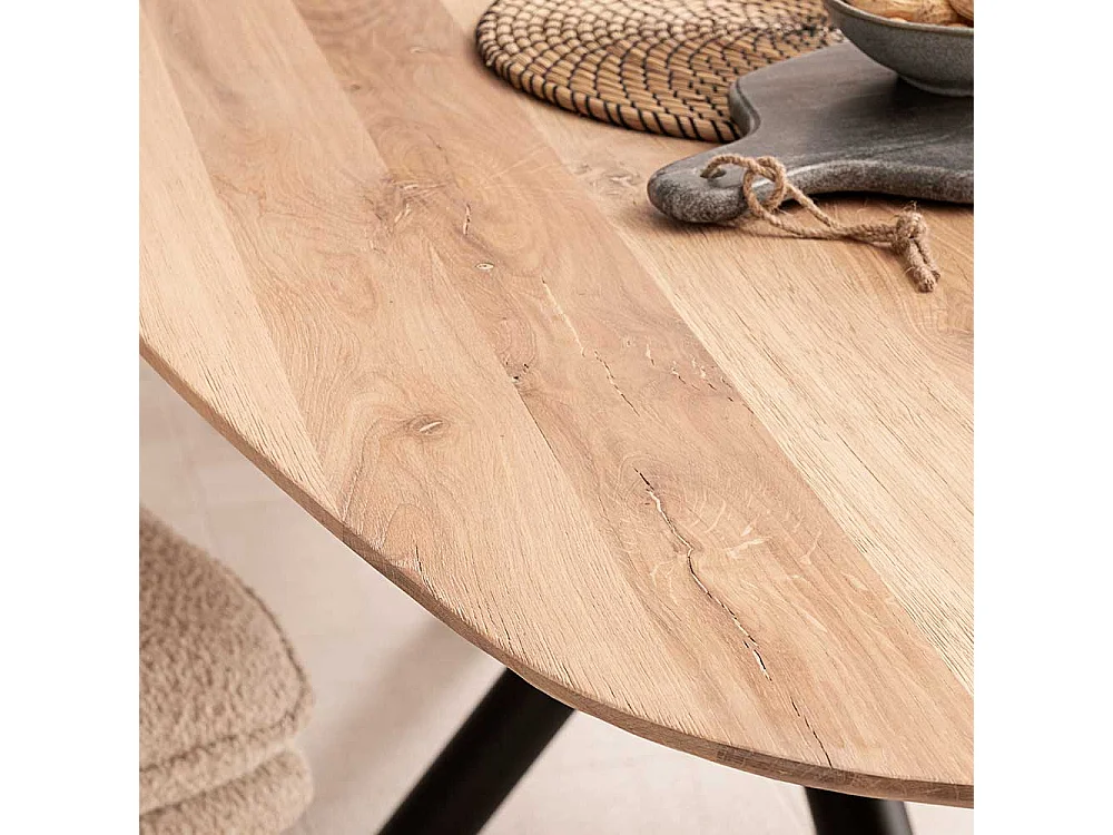 Esszimmertisch Esstisch in Wildeichefarben mit Spider Gestell