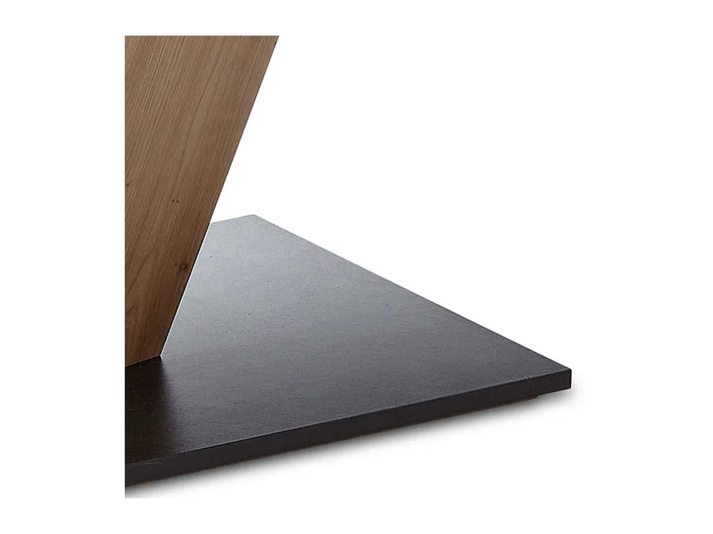 Moderner Esszimmer Tisch in Wildeichefarben Säulengestell