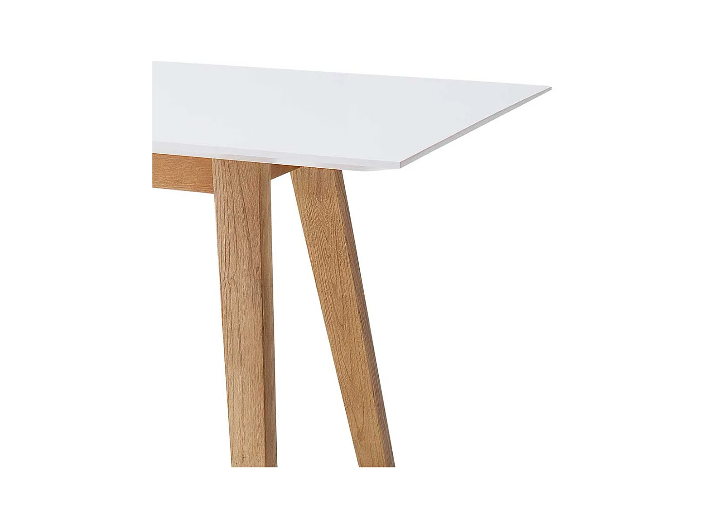 Küchentisch im Retro Design Weiß Eiche