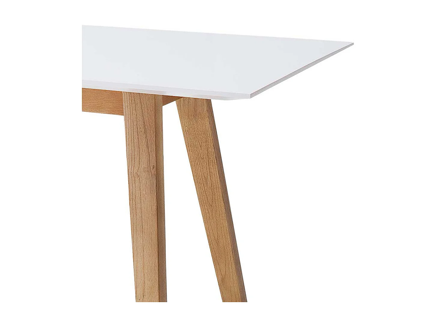 Küchentisch im Retro Design Weiß Eiche