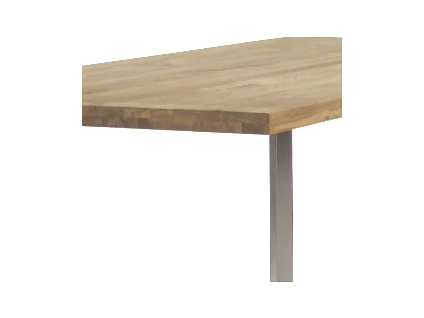 Esszimmertisch aus Eiche Massivholz und Edelstahl handgearbeitet