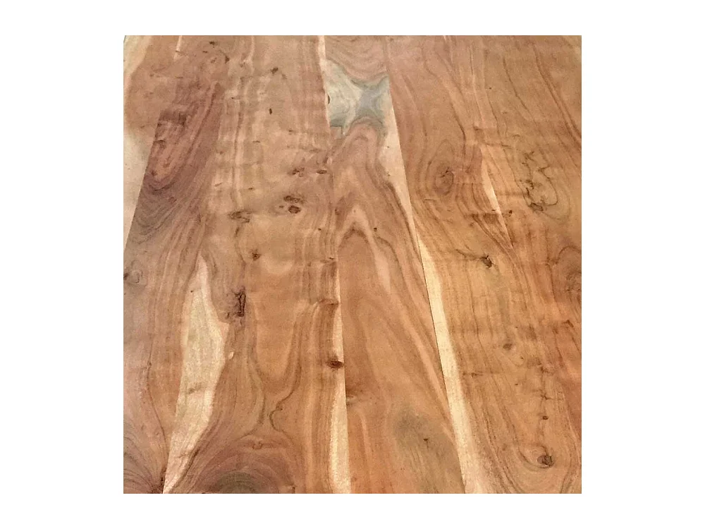 Echtholztisch Baumkante aus Akazie Massivholz Metall