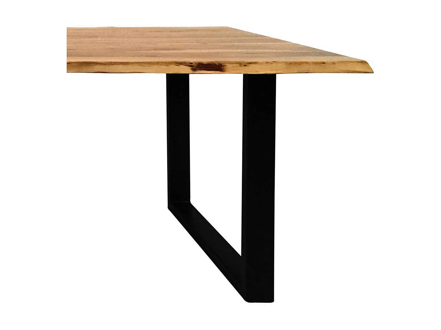 Echtholztisch Baumkante aus Akazie Massivholz Metall