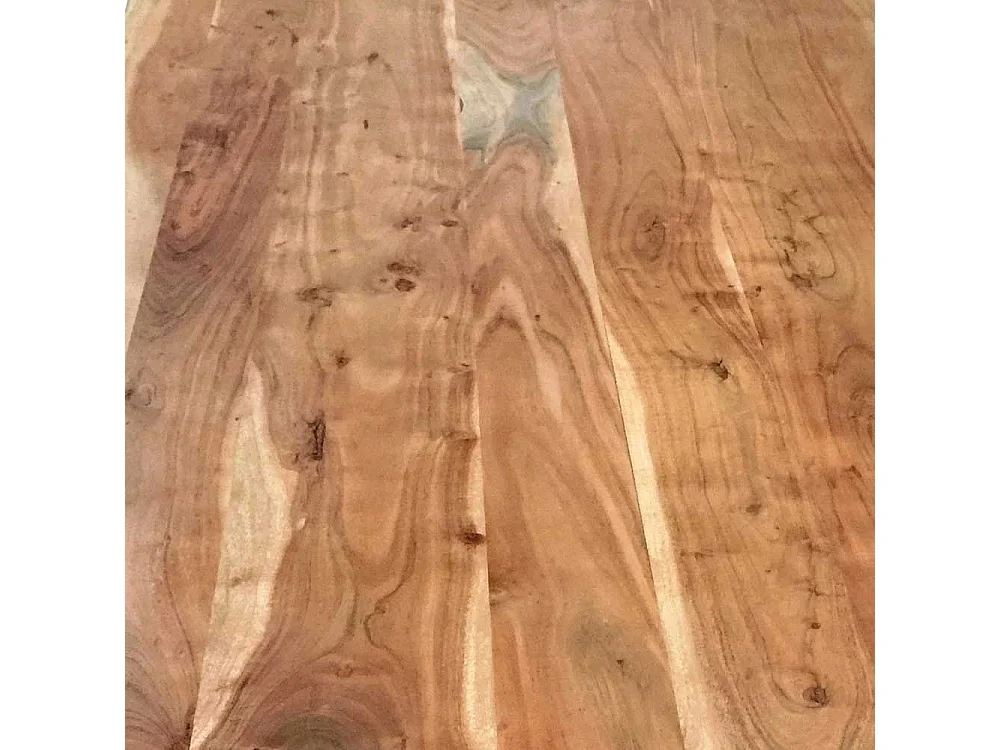 Echtholztisch Baumkante aus Akazie Massivholz Metall