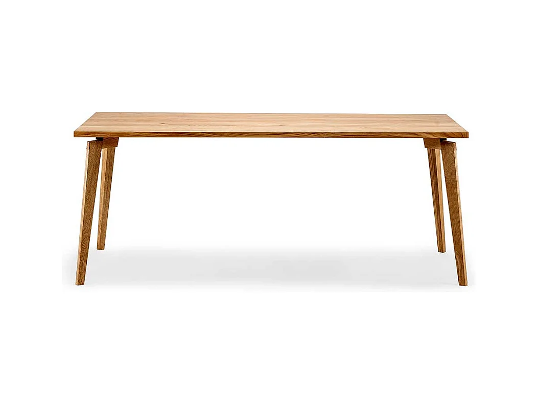 Holztisch aus Eiche Massivholz 90 cm tief