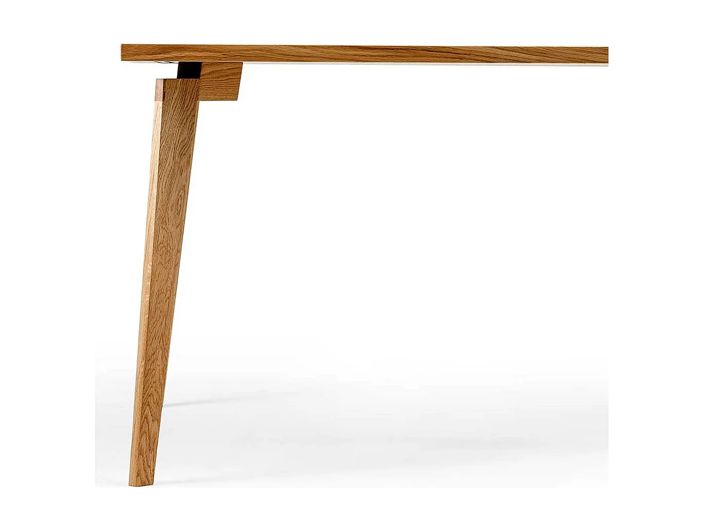 Holztisch aus Eiche Massivholz 90 cm tief