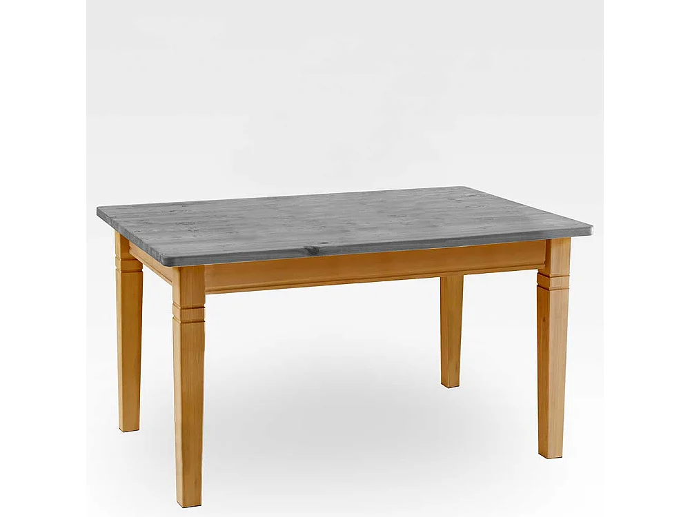 Küchentisch in Grau Kiefer massiv Landhausstil