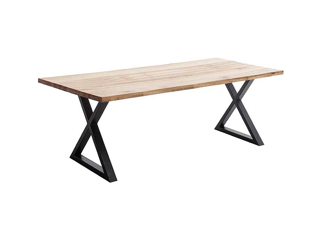 Esstisch Holztisch im Industry und Loft Stil mit X Gestell