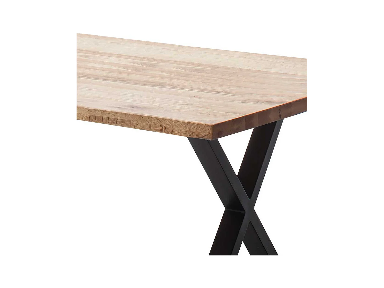 Esstisch Holztisch im Industry und Loft Stil mit X Gestell