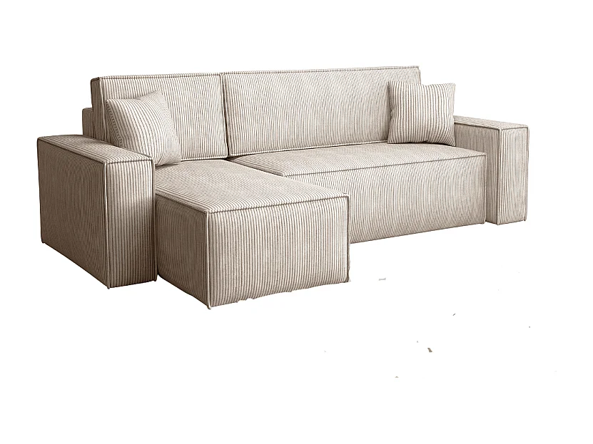 Canapé d’angle DENIS L avec fonction lit 135x200 Poso 100