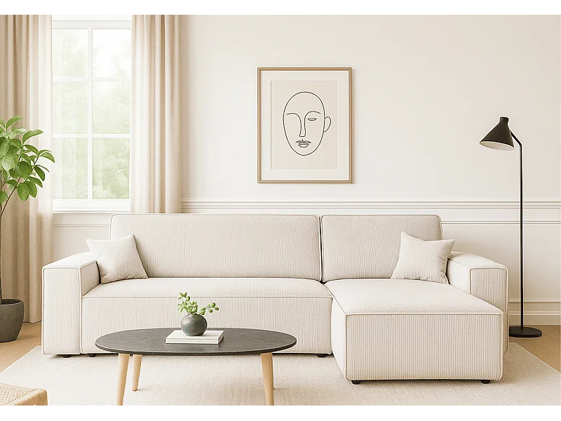 Narożnik DENIS L z funkcją spania 135x200 Poso 100