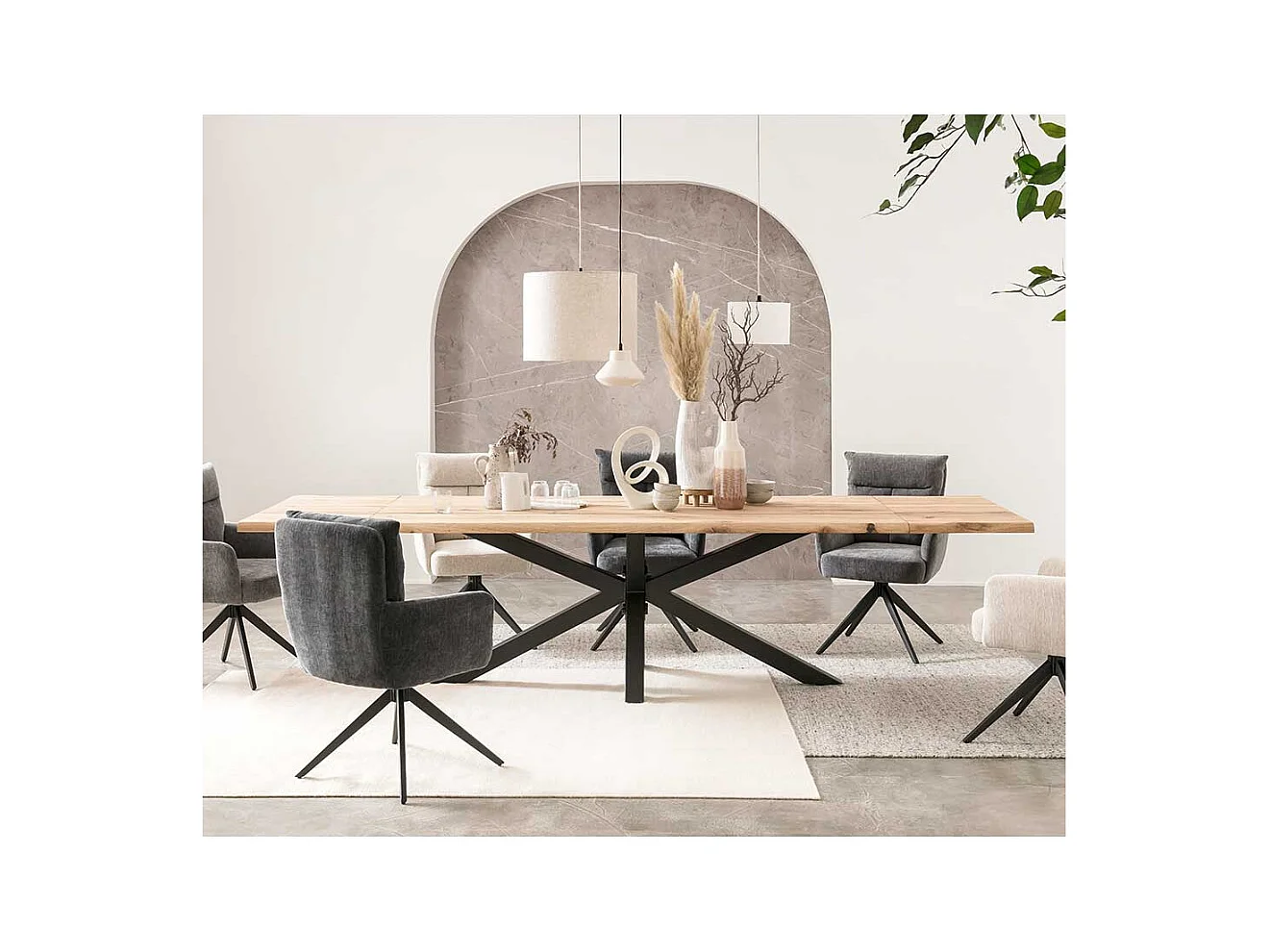 Großer Esszimmertisch im Industry und Loft Stil Spider Gestell